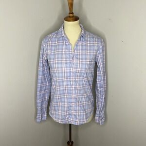 Frank & Eileen‎ "Barry" Long Sleeve Blue Pink Plaid Button-Front Oxford Small s